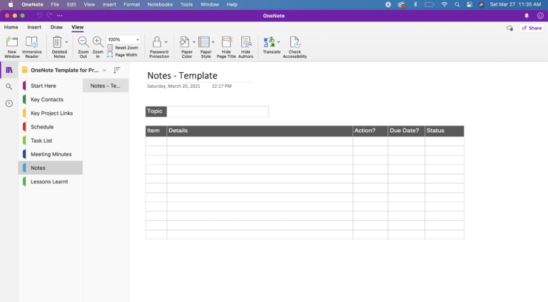 Onenote Template For Project Collaboration The Better Grind