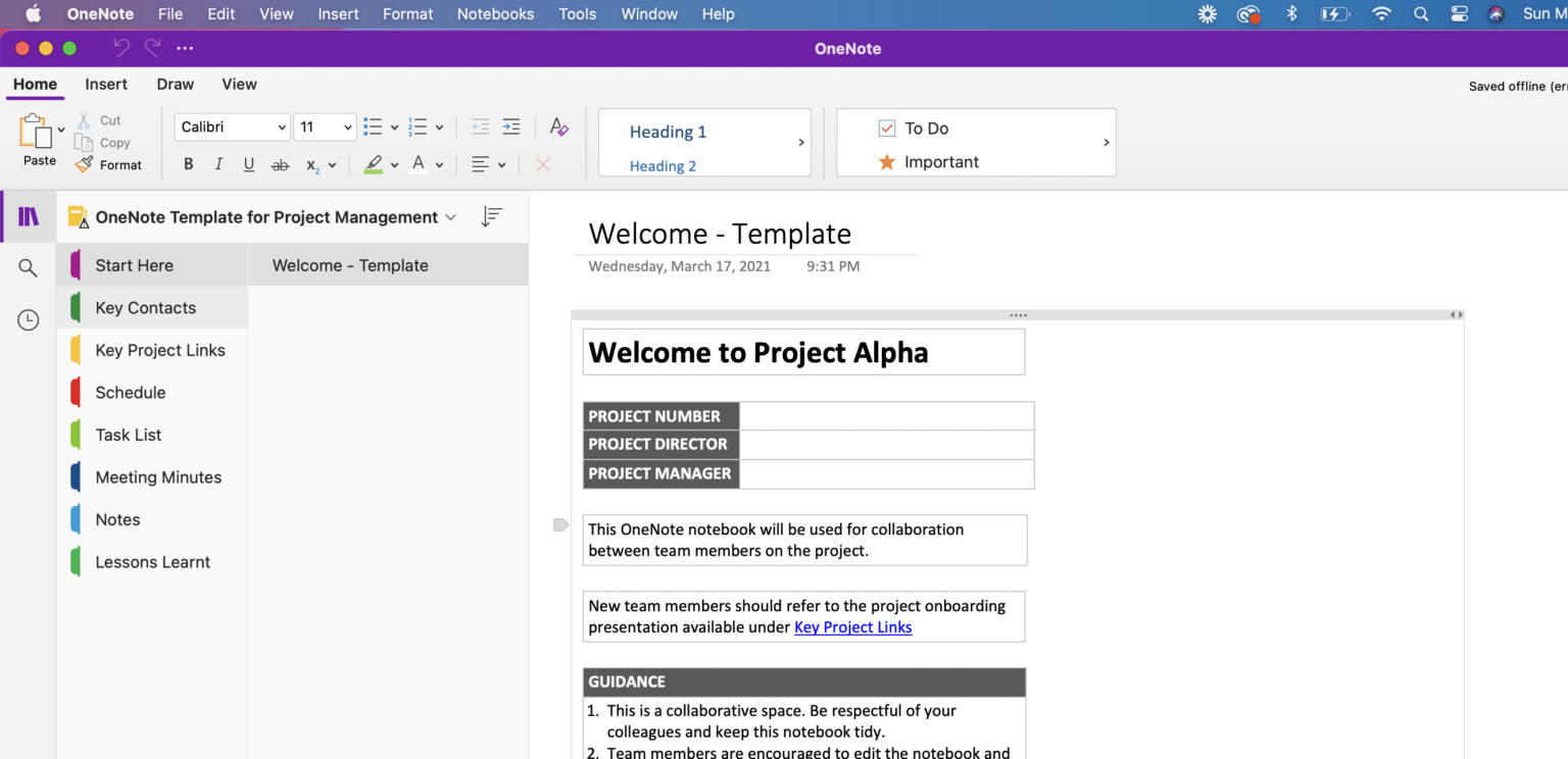 OneNote Template for Project Collaboration - The Better Grind