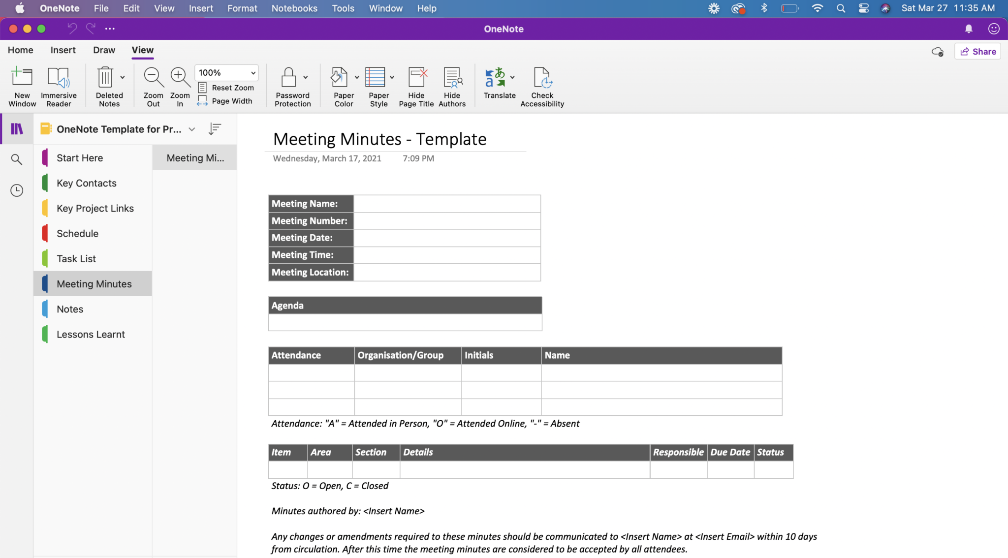 OneNote Template For Project Collaboration The Better Grind